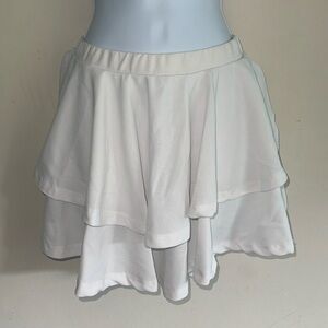 SHEIN white layered mini skirt